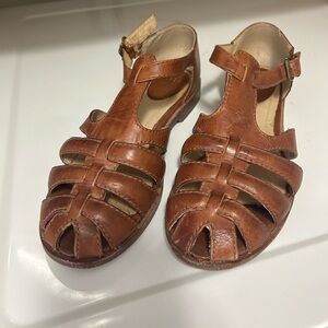 Frye Brown Leather Sandals